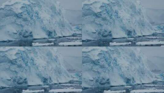 海面巨大冰山航拍高清在线视频素材下载