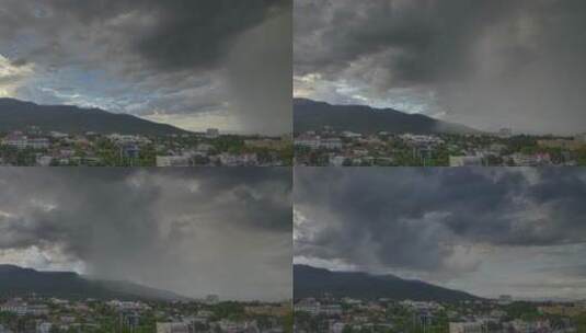 泰国清迈 记录山雨延时-1高清在线视频素材下载