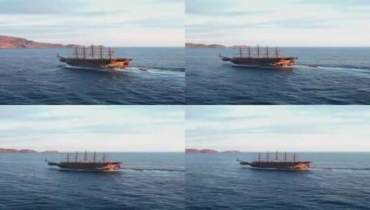 船在海上航行的视频高清在线视频素材下载