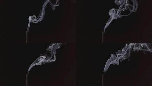 中式传统线香燃烧烟雾高清在线视频素材下载