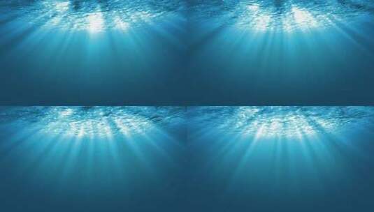 大海水下的光线高清在线视频素材下载