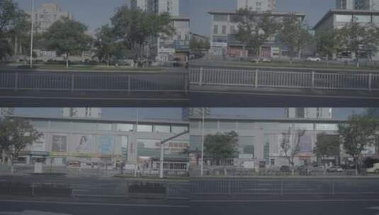 淄博公交车外街景高清在线视频素材下载