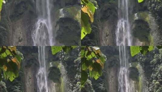 Z 4K 山间瀑布2 瀑布 大自然 绿水青山高清在线视频素材下载