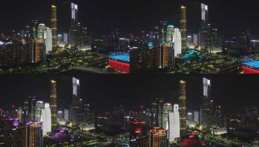 广州珠江新城航拍高清在线视频素材下载