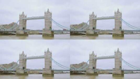 伦敦市中心的伦敦桥地标高清在线视频素材下载