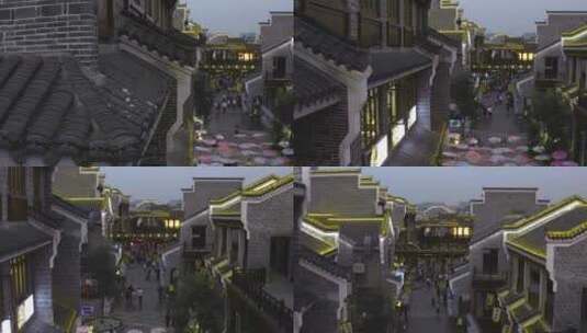 江西萍乡南正街航拍白天夜晚街景高清在线视频素材下载