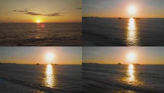 大海日出海水海面海浪高清在线视频素材下载