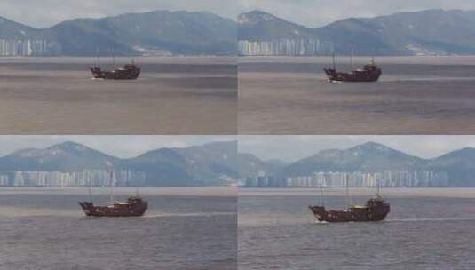 舟山小渔船高清在线视频素材下载