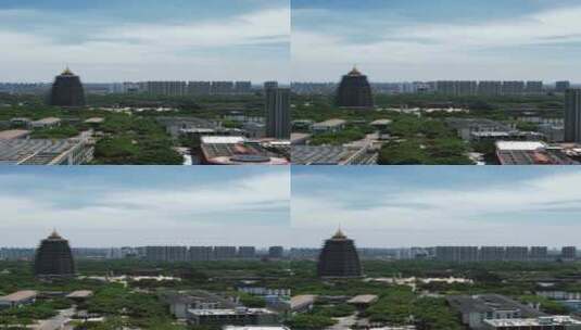江苏常州城市风光建设航拍高清在线视频素材下载