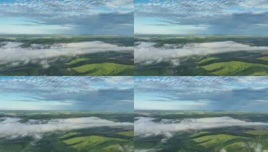 航拍黎明山区青山云雾风景高清在线视频素材下载
