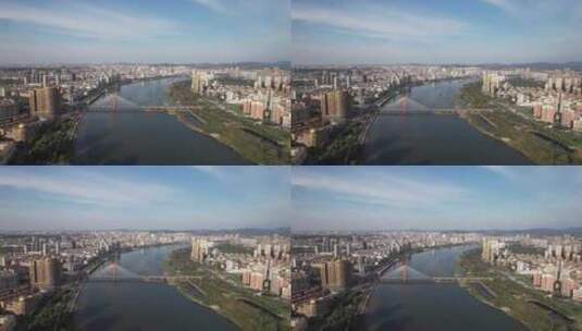 吉林市城市建筑风光航拍高清在线视频素材下载
