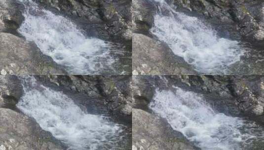 瀑布森林流水大自然小溪水山涧水源泉水山水高清在线视频素材下载