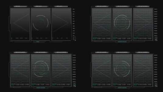 HUD智能大数据面板特效合成未来科技高清在线视频素材下载