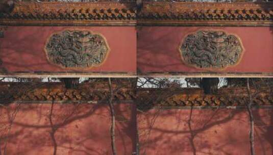 沈阳清昭陵古建筑浮雕光影升格素材高清在线视频素材下载