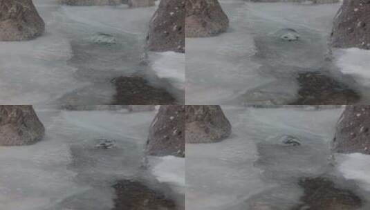 冰冻河水高清在线视频素材下载