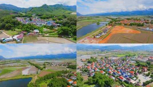临沧耿马孟定佤族特色新农村房屋建筑航拍高清在线视频素材下载