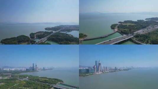 深圳湾航拍合集高清在线视频素材下载