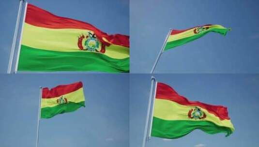 玻利维亚旗帜高清在线视频素材下载