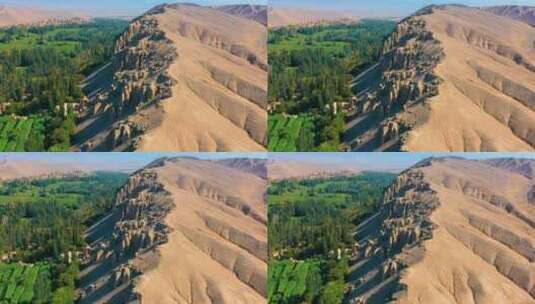 新疆吐鲁番葡萄沟景区自然风光高清在线视频素材下载