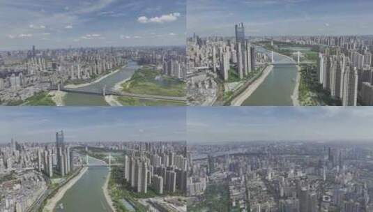 【原创5K】武汉汉江两岸城市大景高清在线视频素材下载