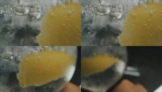 柠檬 水泡高清在线视频素材下载
