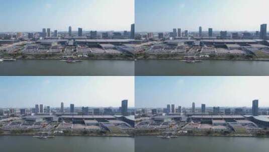 广州琶洲会展中心航拍高清在线视频素材下载