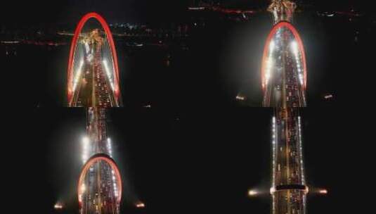 之江大桥夜景高清在线视频素材下载
