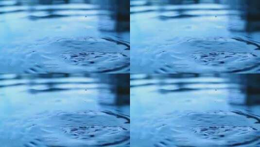 水滴入水平面泛起涟漪高清在线视频素材下载
