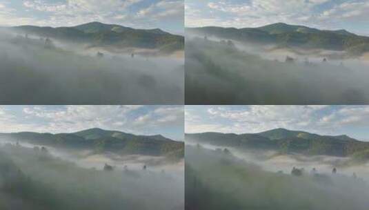 薄雾中的山脉高清在线视频素材下载