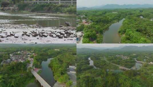 海南 屯昌 青梯村 航拍 4k高清在线视频素材下载