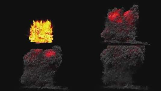 爆炸前视图，透明背景高清在线视频素材下载