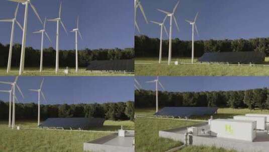 风力涡轮机，3d，Cgi，胶囊高清在线视频素材下载