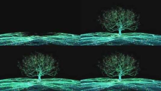 粒子树带通道视频素材高清在线视频素材下载