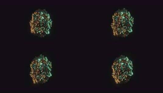 抽象艺术的3d球体循环渲染，带有超现实的高清在线视频素材下载