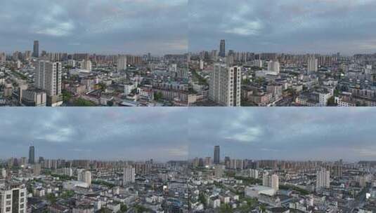 4K航拍江苏昆山城市夕阳夜景风光高清在线视频素材下载