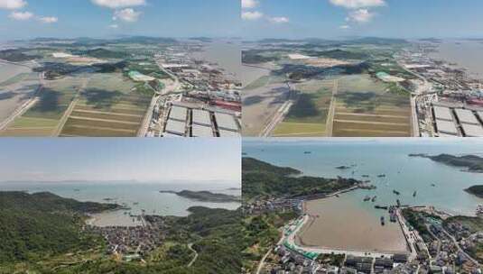海岛航拍，渔岛，舟山群岛，小渔村高清在线视频素材下载