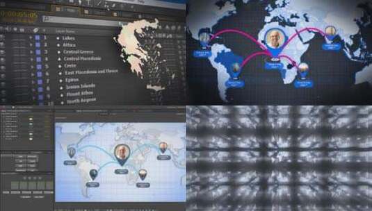希腊共和国地图工具包AE模板高清AE视频素材下载