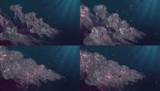 深海水母生物3D动画视频特效4KAE工程高清AE视频素材下载