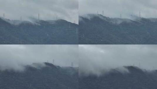 福州清晨远山薄雾高清在线视频素材下载