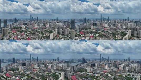 长沙城市蓝天白云大景高清在线视频素材下载