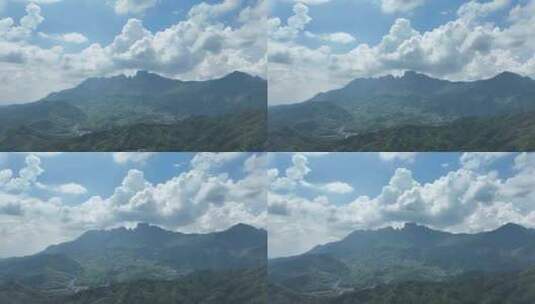 山峰群山脉风景江西省上饶市广信区灵山航拍高清在线视频素材下载