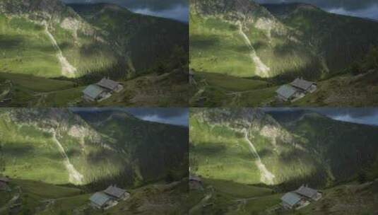 法国阿尔卑斯山萨伏伊上塔伦塔伊斯山谷高清在线视频素材下载