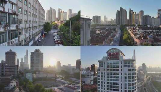 上海浦西外滩建筑航拍空镜高清在线视频素材下载