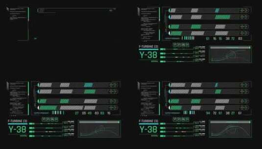 HUD智能大数据面板特效合成未来科技高清在线视频素材下载