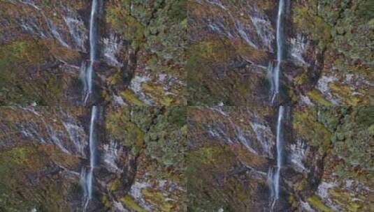 高清实拍眉山洪雅瓦屋山森林瀑布高清在线视频素材下载