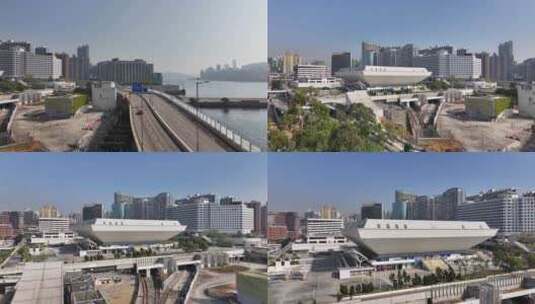 香港九龙城区航拍高清在线视频素材下载