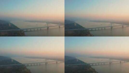 浙江省杭州市富阳城市CBD航拍高清在线视频素材下载
