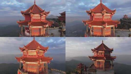 福州永泰仙妈殿环绕高清在线视频素材下载
