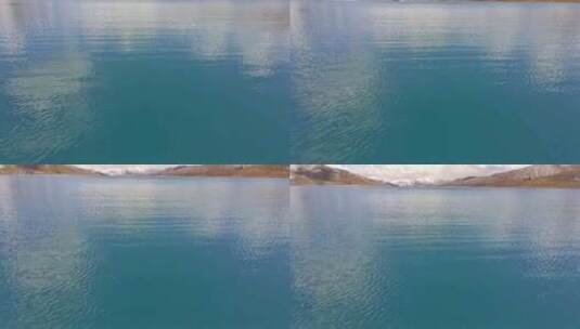 西藏羊湖水面航拍空镜高清在线视频素材下载