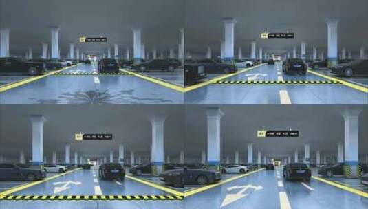 3D三维地下停车场高清在线视频素材下载